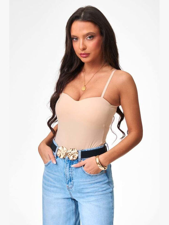 Дамско Боди с Пълнеж Бежово