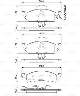 Bosch Disc Brake Pad Set 0 986 424 611