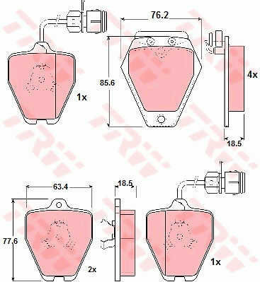 Set Plăcuțe De Frână Trw Gdb1162 Disc Frână