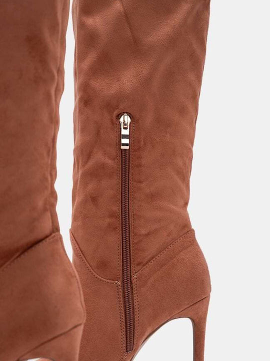Suede Γυναικείες Μπότες Καφέ