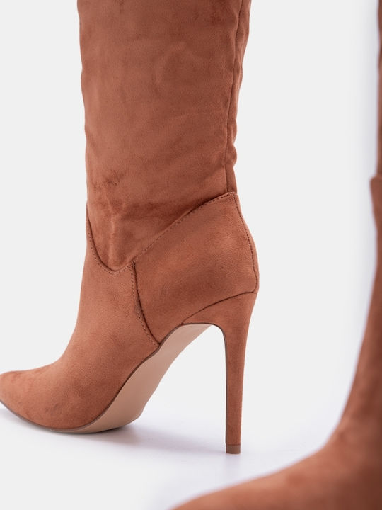 Suede Γυναικείες Μπότες Καφέ