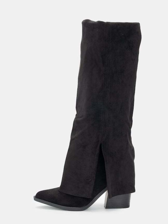 Wildleder Damenstiefel Schwarz