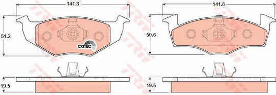 Trw Gdb1218 Brake Pad Set Disc Brake