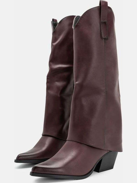 Cizme Dama Cowboy Burgundia