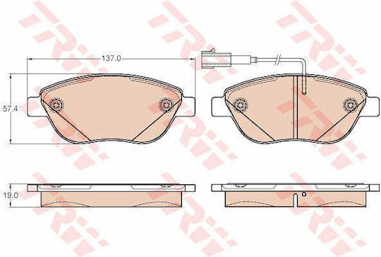 Trw Gdb2001 Brake Pad Set Disc Brake