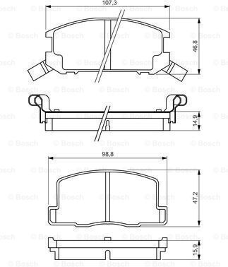 Bosch Bremsbelag Set Scheibenbremse