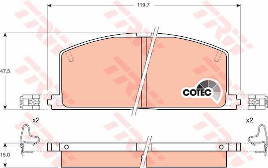 Trw Gdb323 Brake Pad Set Disc Brake