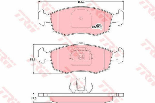 Trw Gdb1383 Brake Pad Set Disc Brake