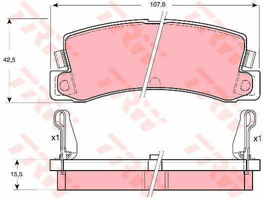 Trw Gdb730 Brake Pad Set Disc Brake