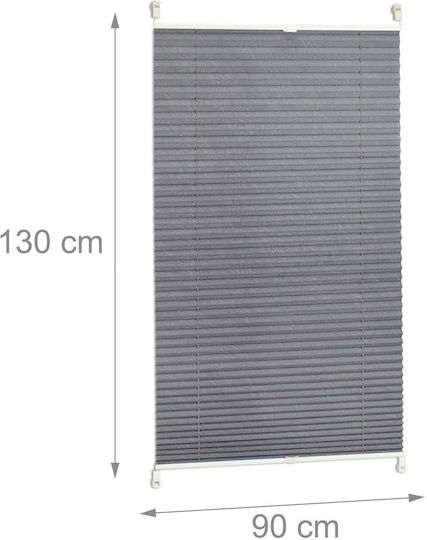 Relaxdays Ρόλερ Σκίασης Μερικής Συσκότισης Γκρι Π130xΥ90εκ. 10021311_743