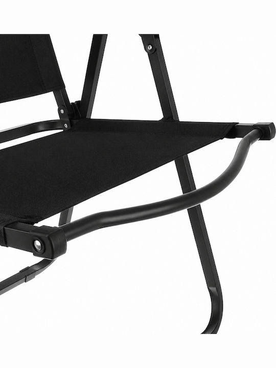 Scaun De Exterior Metalic Negru 75.5x58.5x53.5cm