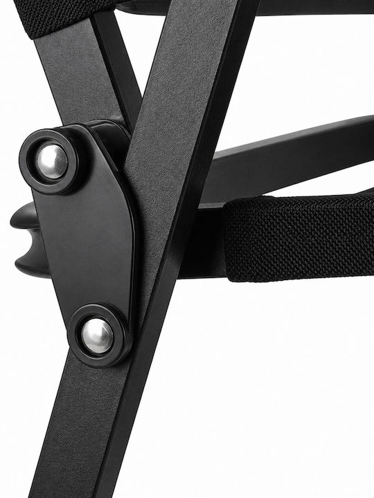 Scaun De Exterior Metalic Negru 75.5x58.5x53.5cm