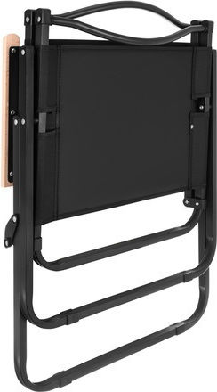 Outdoor Chair Metallic Black 75.5x58.5x53.5 cm