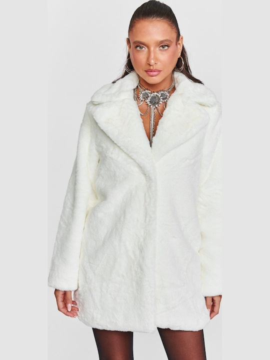 Short Women's Fur White