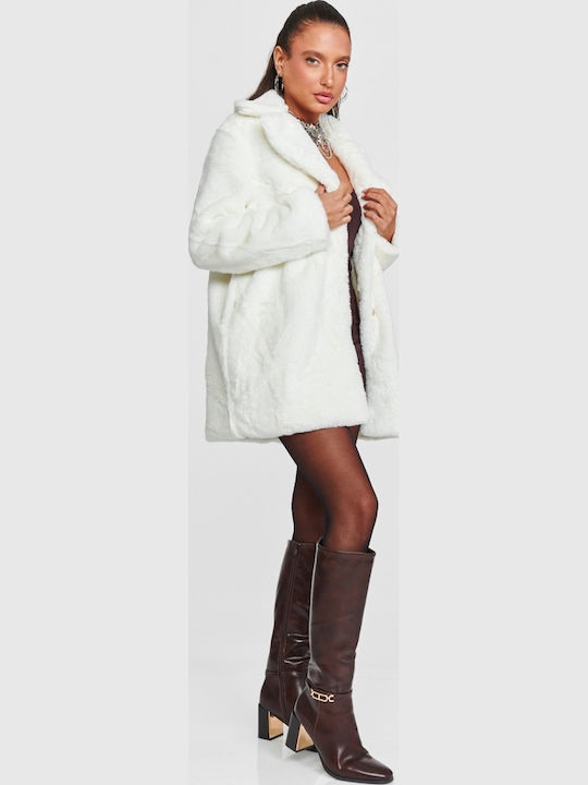 Short Women's Fur White