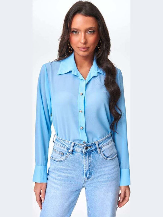 Long Sleeve Women's Shirt Blue