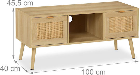 Телевизионен Мебел Light Brown Д100xШ40xВ45.5cm