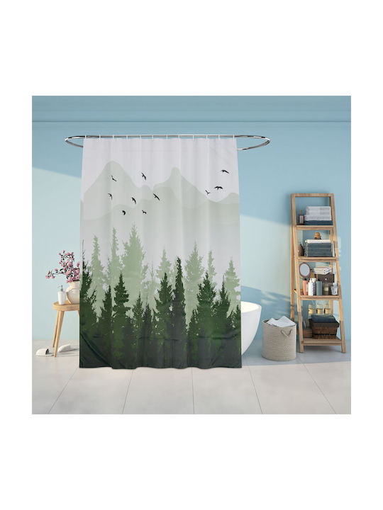Relaxdays Cortină De Duș Textilă 200x180cm Multicolor