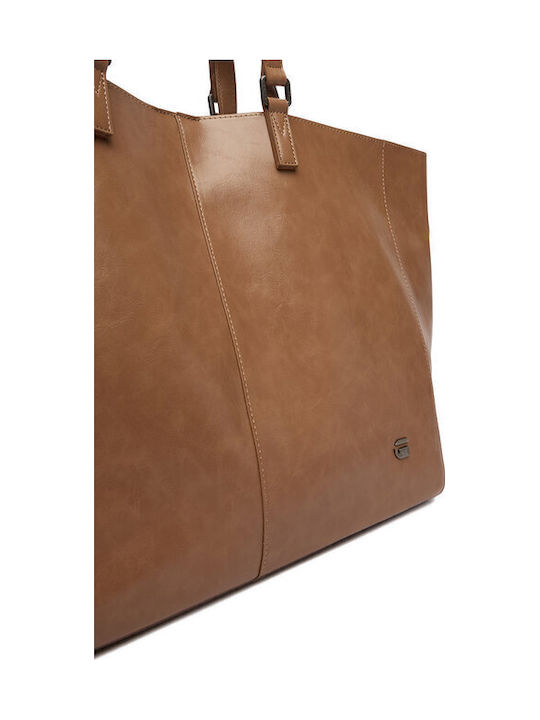 Damentasche Schulter Beige