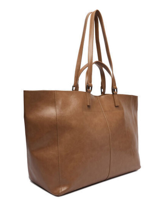 Damentasche Schulter Beige