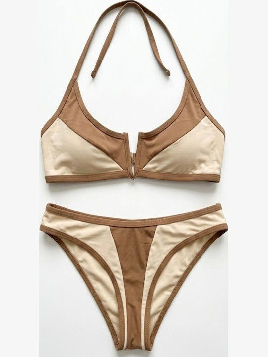 Set Bikini Μπεζ & Μόκα