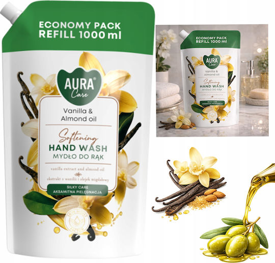 Aura Greca Refill Gel De Duș Cu Migdale Și Miros De Vanilie 1000ml