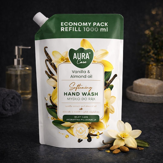 Aura Greca Refill Gel De Duș Cu Migdale Și Miros De Vanilie 1000ml