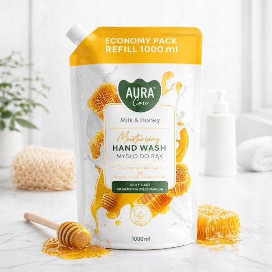 Aura Greca Refill Bubble Bath with Honey for Nourishing 1000ml