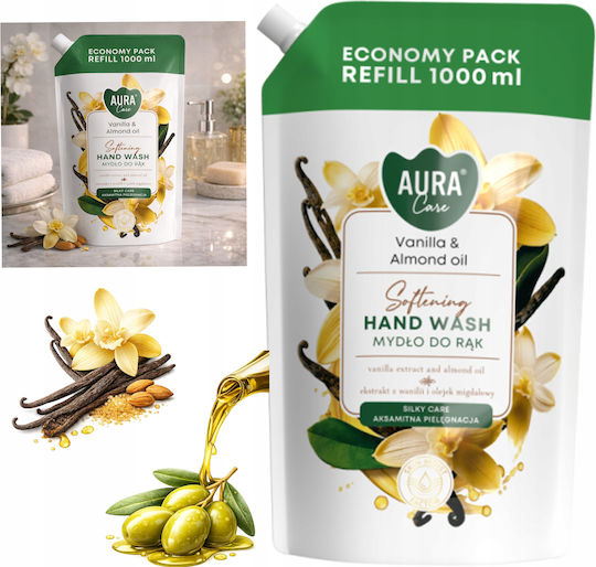 Aura Greca Refill Gel De Duș Cu Migdale Și Miros De Vanilie 1000ml