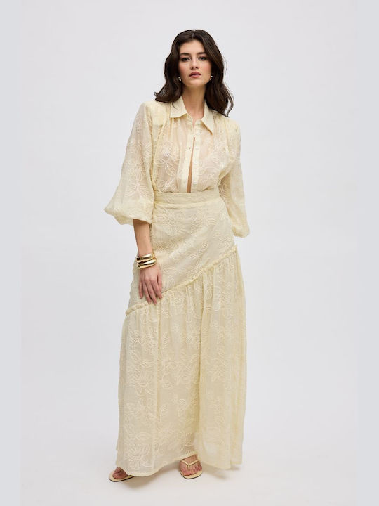 Long Sleeve Women's Shirt Beige
