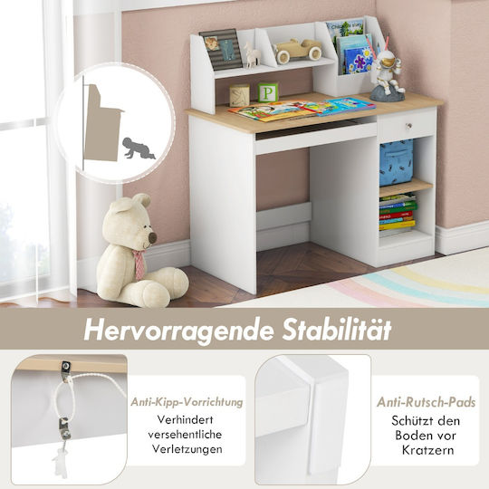 Kids Desk White 90x45x90cm