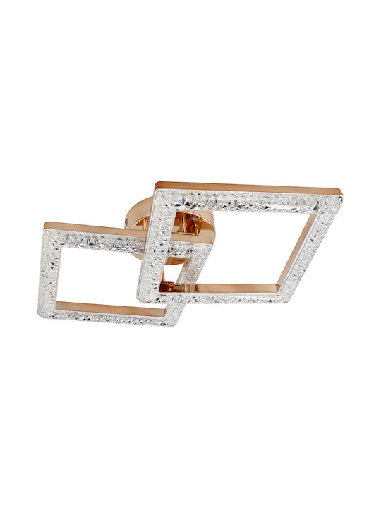 Keskor Deckenleuchte montieren 55cm Gold mit integrierter LED