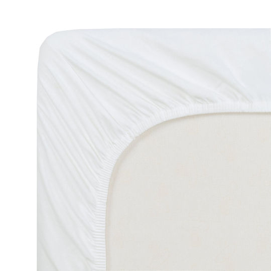 Bemini Waterproof Baby Crib Mattress Protector White Cotton with Border 70x140cm