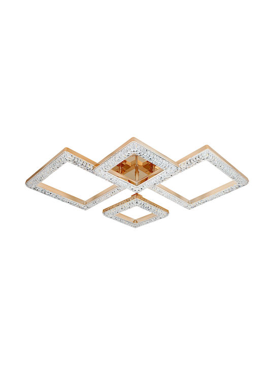 Keskor Deckenleuchte montieren 75cm Gold mit integrierter LED