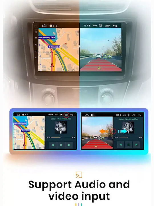 Car Audio System for Mitsubishi Space Star 2013-2020 Bluetooth USB WiFi GPS Apple CarPlay Android Auto with 9" Touch Screen