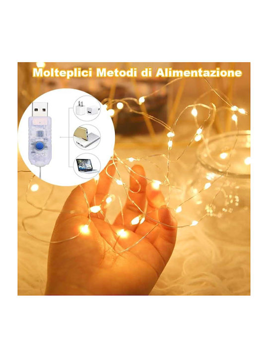LED Lights 10m Warm White USB String