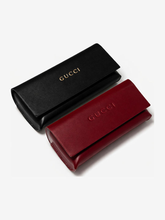Gucci Γυαλιά Ηλίου Μαύρα με Κοκκάλινο Σκελετό Gucci Γυαλιά Ηλίου Μαύρα με Κοκκάλινο Σκελετό
