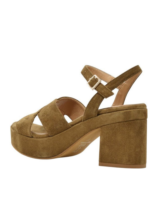 Leather Sandals Tabac Brown