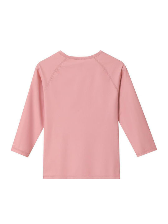 Tutete Protection Kids Swimwear Rashguard With Long Sleeve Pink Whale