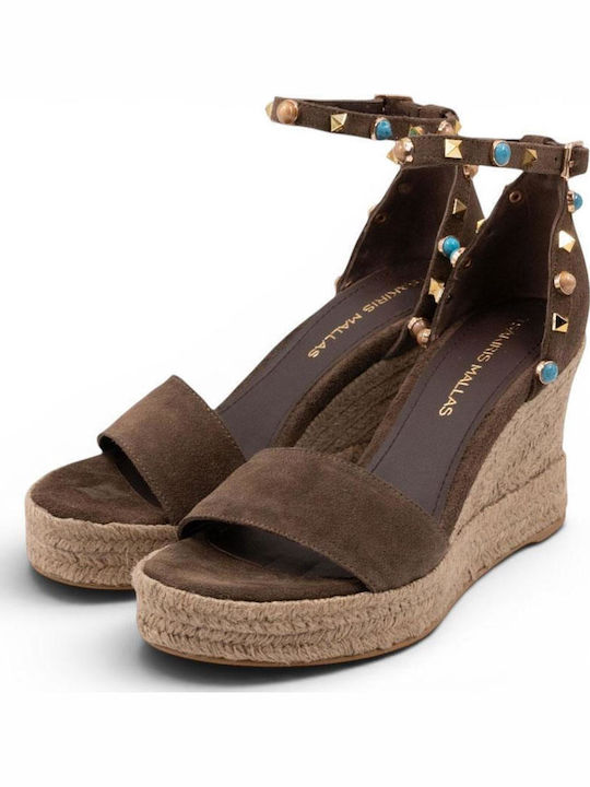 Women's Platforms in Espadrille Style Brown