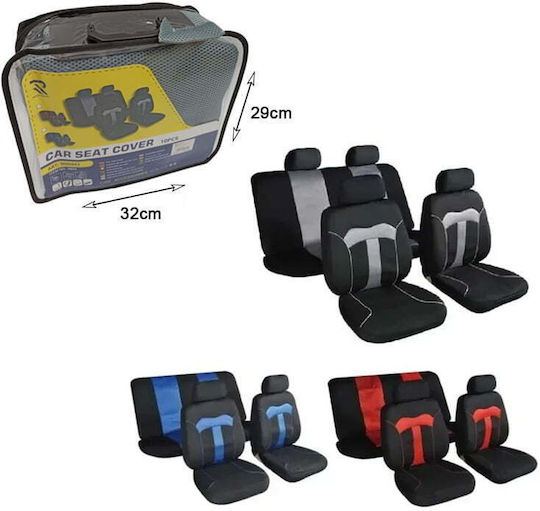 Rchang Set De Huse Auto 10 Bucăți Roșii