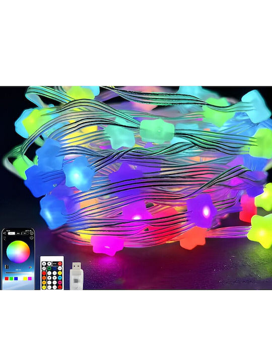 Verk Group Smart Garland Lights LED 7.5m with 50 RGB Lamps