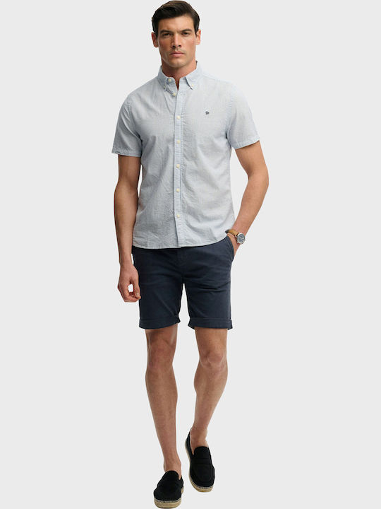 Classic Short Sleeve Cotton Shirt Light Blue