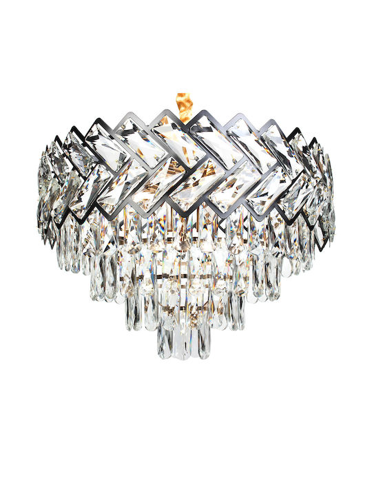 Keskor Chandelier 8xE14 with Crystals Black 796303