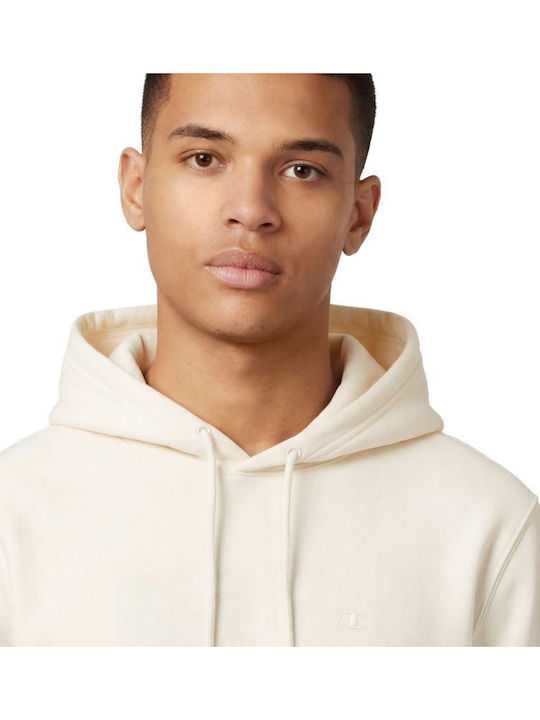 Sweatshirt Hanorac cu Glugă Crem