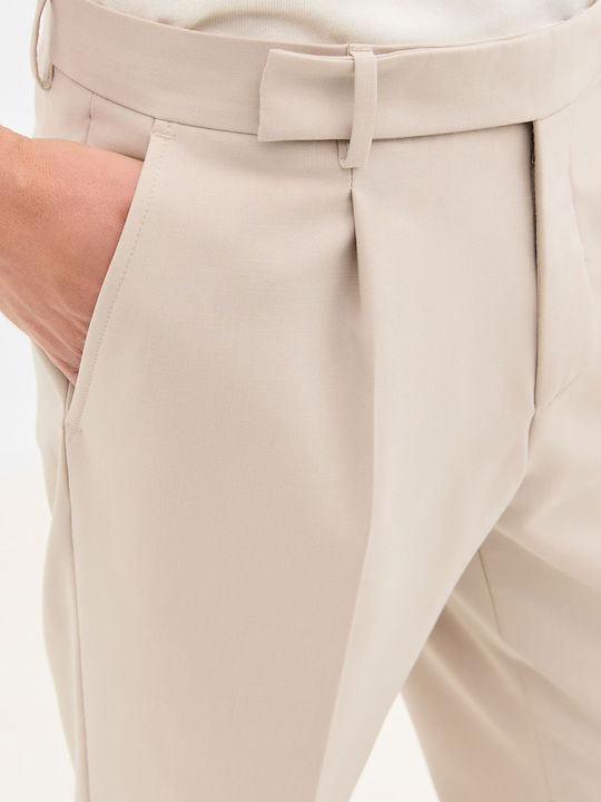 Trousers In Relaxed Fit Beige