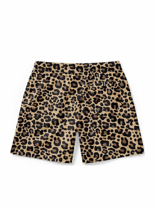 Predator Men's Swimwear Shorts Brown with Prints