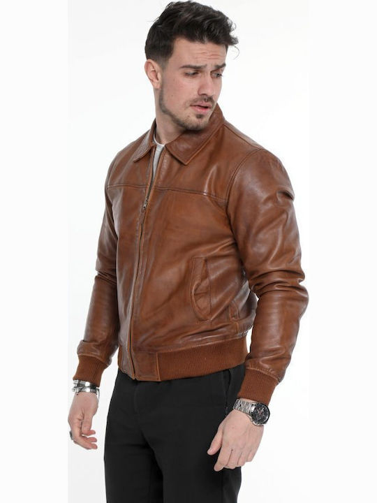 Leather Jacket Tabac Brown