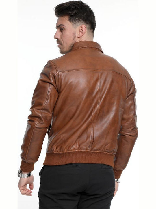 Leather Jacket Tabac Brown