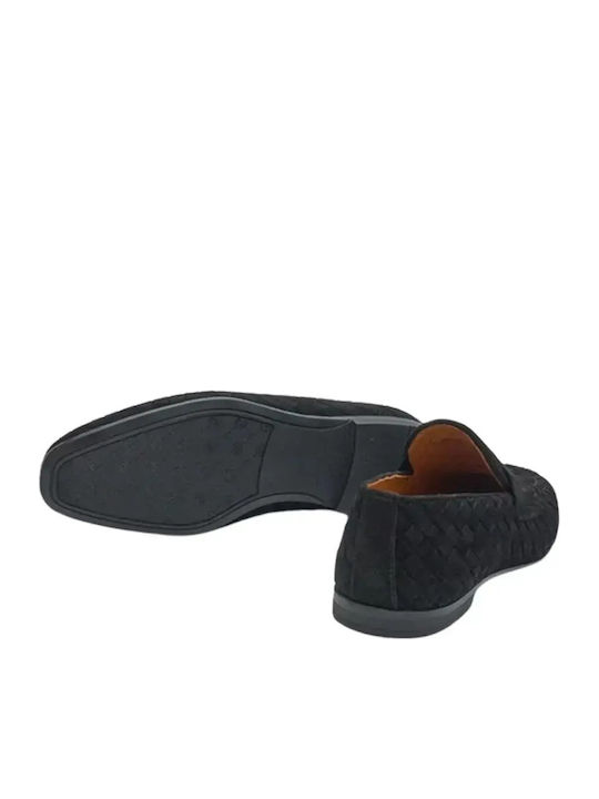 Suede Men's Moccasins In Black Colour